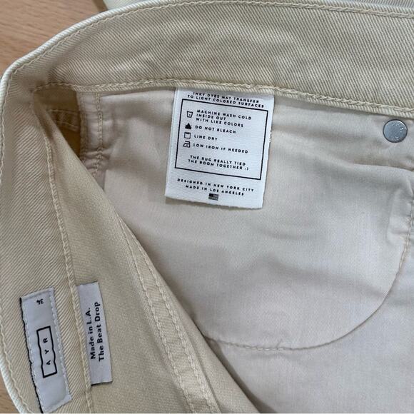 AYR The Beat Drop Jeans Barrel Leg in Straw Hat Cream Tan Size 34 - Picture 7 of 9